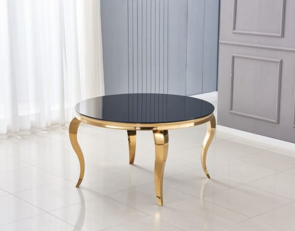 Table à manger ronde BAROQUE gold  130x75 cm