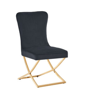 Lot de chaises GABRIELLE Gold Velours Capitonné