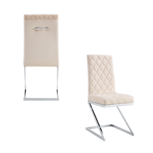 Lot de chaises COCOMAT Chrome et velours